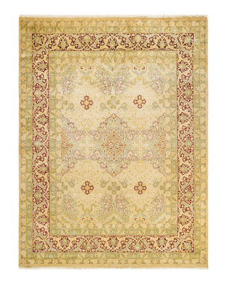 Traditional Mogul Ivory Wool Area Rug 7' 10" x 10' 7" - Solo Rugs
