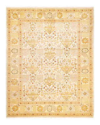 Traditional Mogul Ivory Wool Area Rug 8' 2" x 10' 6" - Solo Rugs