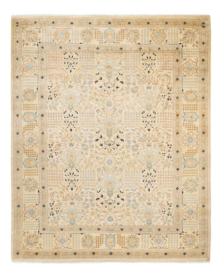 Traditional Mogul Ivory Wool Area Rug 8' 2" x 10' 2" - Solo Rugs