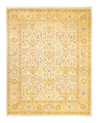 Traditional Mogul Ivory Wool Area Rug 8' 1" x 10' 2" - Solo Rugs