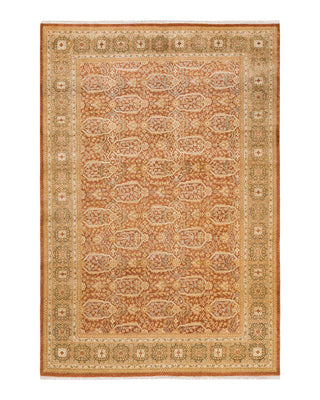Traditional Mogul Brown Wool Area Rug 6' 2" x 8' 10" - Solo Rugs