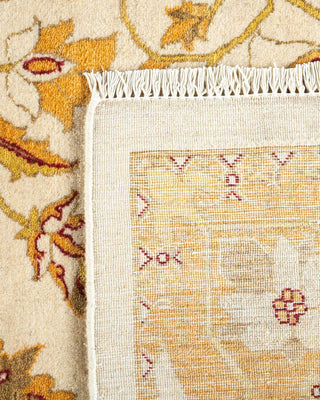 Traditional Mogul Ivory Wool Area Rug 6' 1" x 9' 5" - Solo Rugs