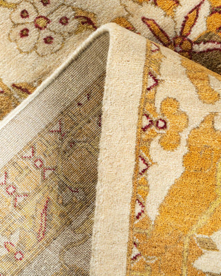 Traditional Mogul Ivory Wool Area Rug 6' 1" x 9' 5" - Solo Rugs