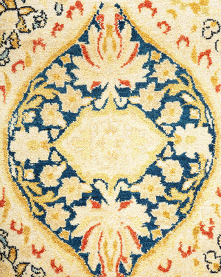 Traditional Mogul Ivory Wool Area Rug 9' 2" x 12' 3" - Solo Rugs
