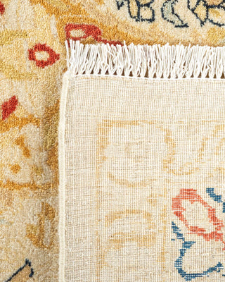 Traditional Mogul Ivory Wool Area Rug 9' 2" x 12' 3" - Solo Rugs