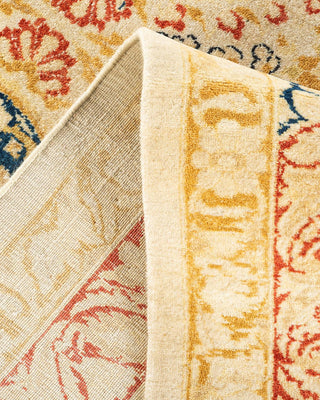 Traditional Mogul Ivory Wool Area Rug 9' 2" x 12' 3" - Solo Rugs