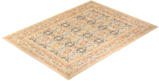 Traditional Mogul Ivory Wool Area Rug 9' 2" x 12' 3" - Solo Rugs