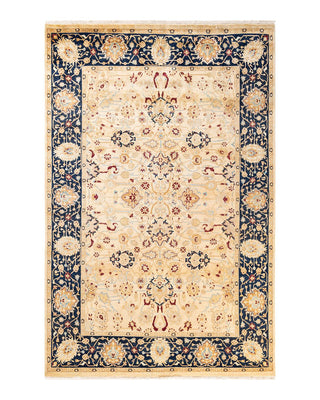 Mogul, One-of-a-Kind Hand-Knotted Area Rug - Ivory, 6' 1" x 9' 2" - Solo Rugs
