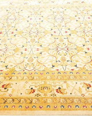 Traditional Mogul Ivory Wool Area Rug 6' 0" x 9' 2" - Solo Rugs