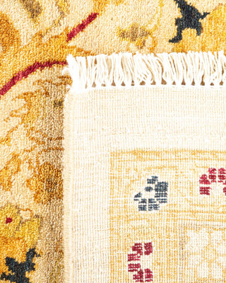 Traditional Mogul Ivory Wool Area Rug 6' 0" x 9' 2" - Solo Rugs