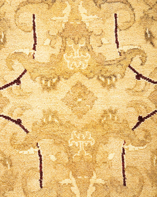 Traditional Mogul Ivory Wool Area Rug 6' 1" x 8' 10" - Solo Rugs