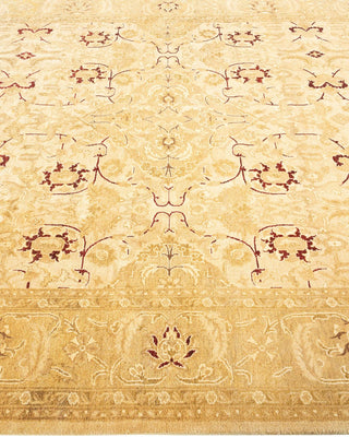 Traditional Mogul Ivory Wool Area Rug 6' 1" x 8' 10" - Solo Rugs