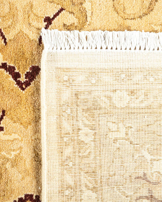 Traditional Mogul Ivory Wool Area Rug 6' 1" x 8' 10" - Solo Rugs