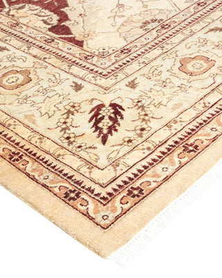 Traditional Mogul Ivory Wool Area Rug 9' 4" x 12' 1" - Solo Rugs