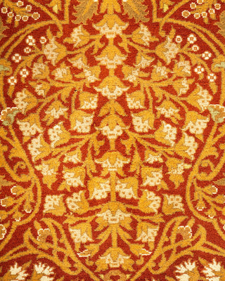 Traditional Mogul Orange Wool Area Rug 9' 2" x 12' 1" - Solo Rugs