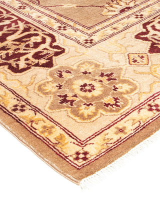 Contemporary Eclectic Beige Wool Area Rug 9' 1" x 11' 10" - Solo Rugs