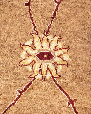 Contemporary Eclectic Beige Wool Area Rug 9' 1" x 11' 10" - Solo Rugs