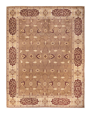 Contemporary Eclectic Beige Wool Area Rug 9' 1" x 11' 10" - Solo Rugs