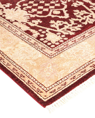 Contemporary Eclectic Red Wool Area Rug 3' 3" x 5' 1" - Solo Rugs