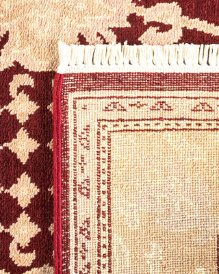 Contemporary Eclectic Red Wool Area Rug 3' 3" x 5' 1" - Solo Rugs