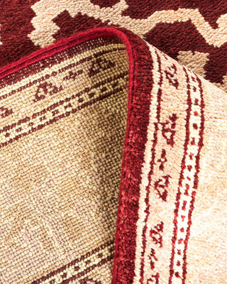 Contemporary Eclectic Red Wool Area Rug 3' 3" x 5' 1" - Solo Rugs