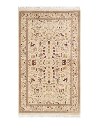 Traditional Mogul Ivory Wool Area Rug 3' 2" x 5' 3" - Solo Rugs