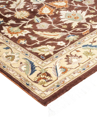 Traditional Mogul Brown Wool Area Rug 3' 1" x 5' 2" - Solo Rugs