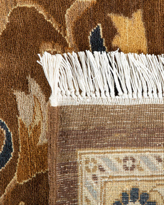 Traditional Mogul Brown Wool Area Rug 10' 3" x 13' 9" - Solo Rugs