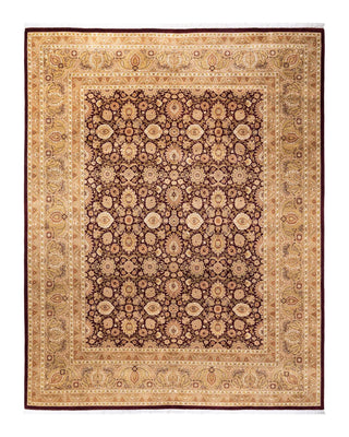 Traditional Mogul Red Wool Area Rug 8' 1" x 10' 3" - Solo Rugs