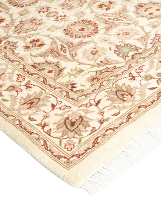 Traditional Mogul Ivory Wool Area Rug 3' 2" x 5' 2" - Solo Rugs