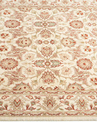 Traditional Mogul Ivory Wool Area Rug 3' 2" x 5' 2" - Solo Rugs