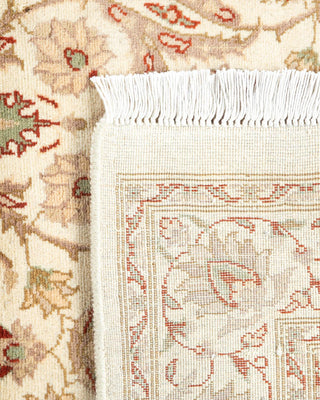 Traditional Mogul Ivory Wool Area Rug 3' 2" x 5' 2" - Solo Rugs