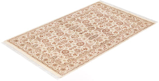 Traditional Mogul Ivory Wool Area Rug 3' 2" x 5' 2" - Solo Rugs