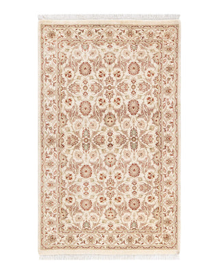 Traditional Mogul Ivory Wool Area Rug 3' 2" x 5' 2" - Solo Rugs