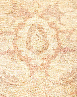 Contemporary Eclectic Ivory Wool Area Rug 9' 1" x 11' 7" - Solo Rugs