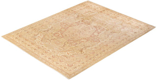 Contemporary Eclectic Ivory Wool Area Rug 9' 1" x 11' 7" - Solo Rugs