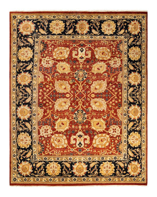 Contemporary Eclectic Red Wool Area Rug 8' 2" x 10' 3" - Solo Rugs