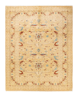 Contemporary Eclectic Beige Wool Area Rug 8' 1" x 10' 4" - Solo Rugs