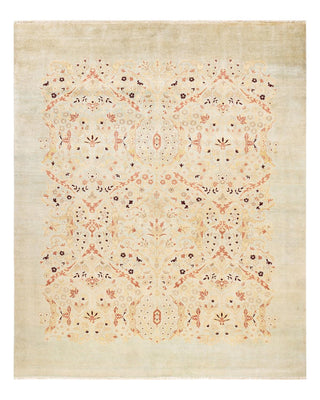 Contemporary Eclectic Ivory Wool Area Rug 8' 0" x 9' 7" - Solo Rugs