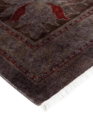 Contemporary Fine Vibrance Brown Wool Area Rug 10' 4" x 13' 10" - Solo Rugs