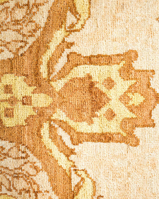 Contemporary Eclectic Ivory Wool Area Rug 6' 2" x 9' 2" - Solo Rugs