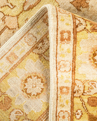 Contemporary Eclectic Ivory Wool Area Rug 6' 2" x 9' 2" - Solo Rugs