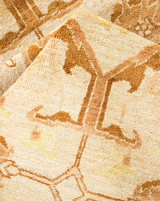 Contemporary Eclectic Ivory Wool Area Rug 6' 2" x 9' 2" - Solo Rugs