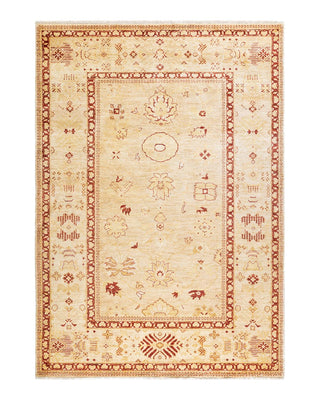 Traditional Ziegler Ivory Wool Area Rug 6' 3" x 8' 10" - Solo Rugs