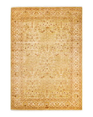 Contemporary Eclectic Green Wool Area Rug 6' 3" x 8' 10" - Solo Rugs