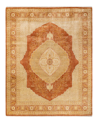 Traditional Mogul Brown Wool Area Rug 8' 4" x 10' 5" - Solo Rugs