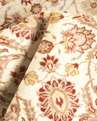 Traditional Mogul Ivory Wool Area Rug 3' 2" x 5' 2" - Solo Rugs