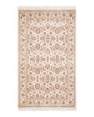 Traditional Mogul Ivory Wool Area Rug 3' 2" x 5' 2" - Solo Rugs