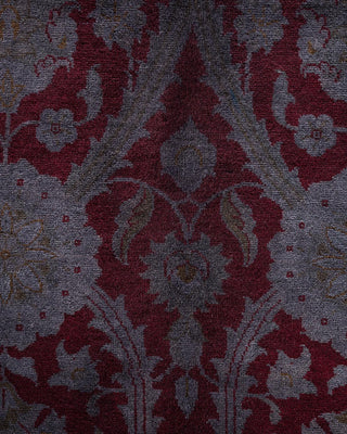 Contemporary Fine Vibrance Red Wool Area Rug 9' 2" x 12' 3" - Solo Rugs