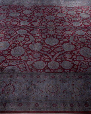 Contemporary Fine Vibrance Red Wool Area Rug 9' 2" x 12' 3" - Solo Rugs